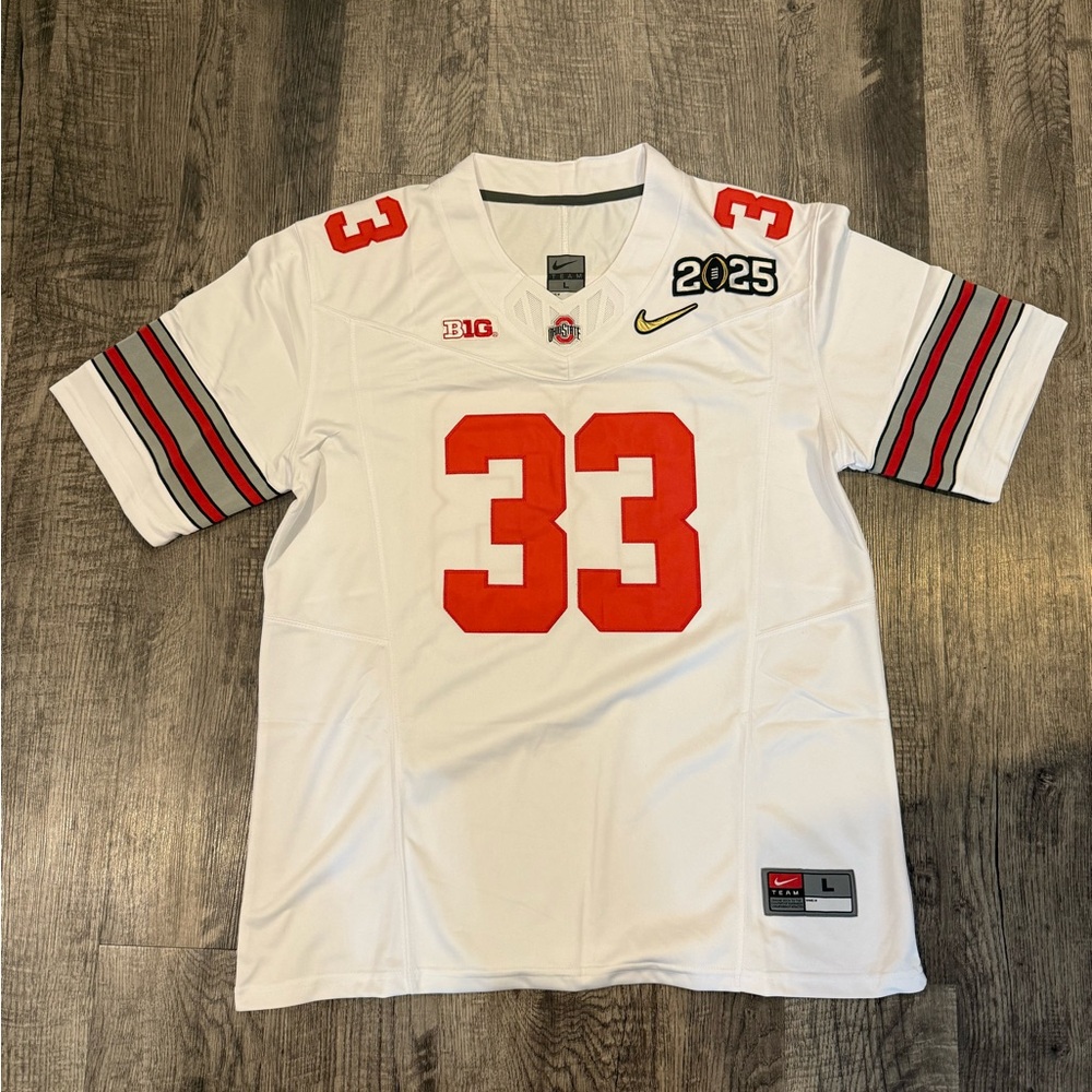 Jack Sawyer Ohio State Buckeyes White Championship Jersey Men’s Size S-XXL